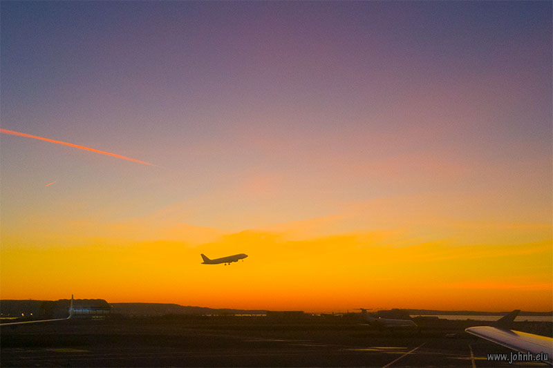 Sunset at Marseille-Provence airport