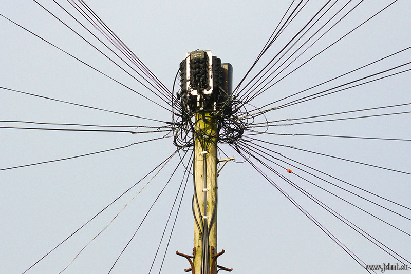 Internet connections on poles in Brighton