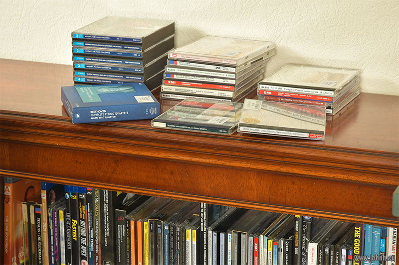 My CD shelf with new additions