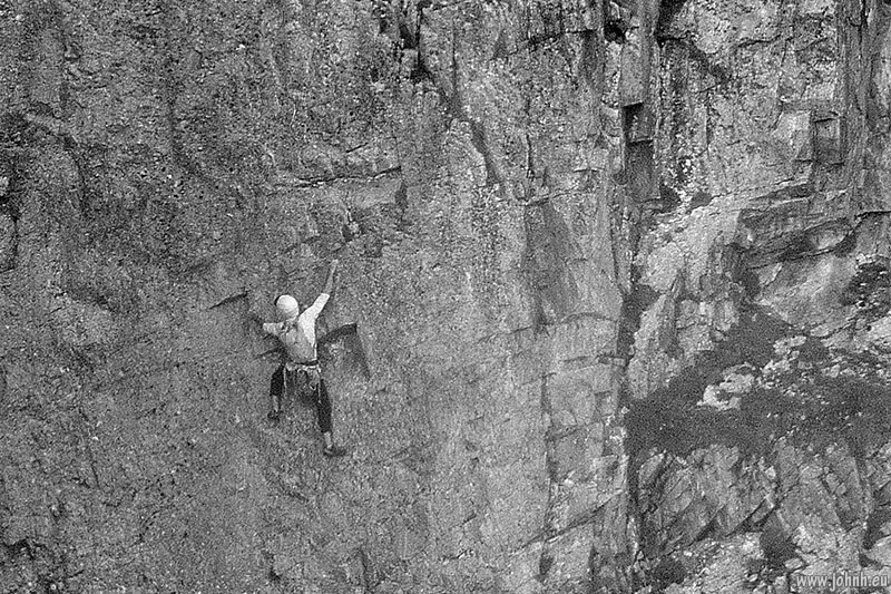 Climber on Le Brévent